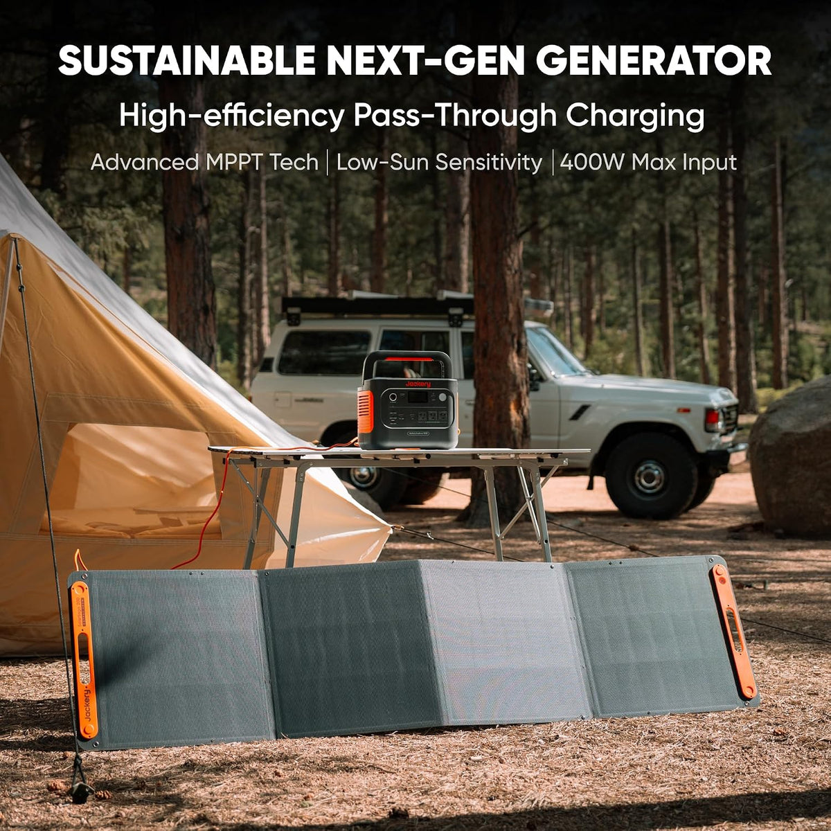 Jackery Solar Generator 1000 v2 and 200W Solar Panel,1070Wh,1500W AC