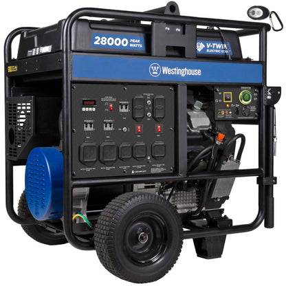 Westinghouse 28000 Peak Watt Tri-Fuel Home Backup Portable Generator, Remote Electric Start, Transfer Switch Ready, Gas, Propane, and Natural Gas Powered