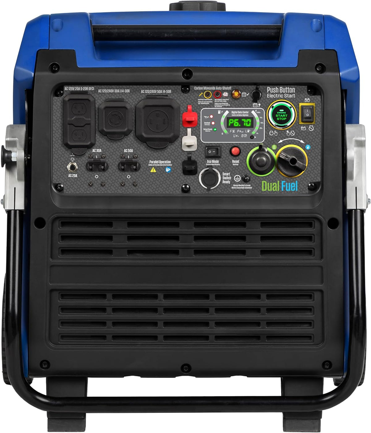 Westinghouse 12000 Peak Watt Dual Fuel Portable Inverter Generator, Remote Electric Start, Transfer Switch Ready, Gas and Propane Powered, Low THD - Safe for Electronics, Parallel Capable, CO Sensor