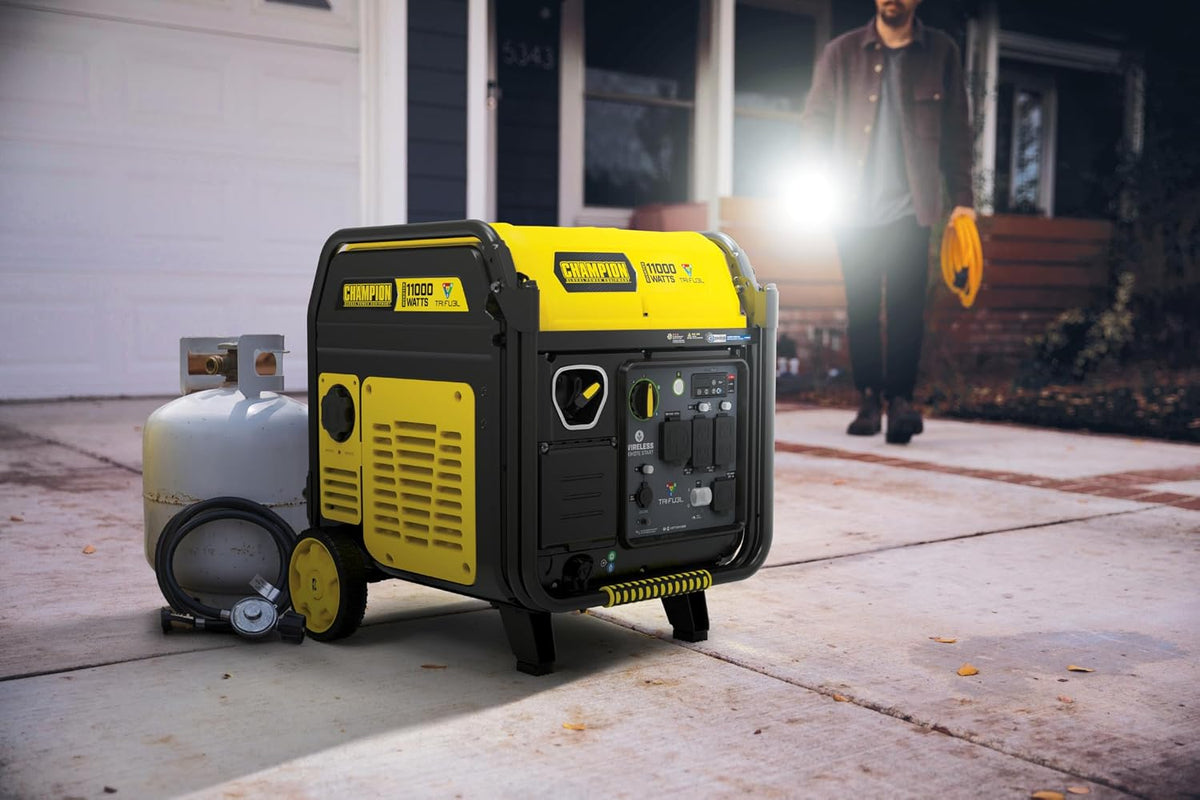 Champion 11,000-Watt Remote Start Tri Fuel Portable Inverter Generator
