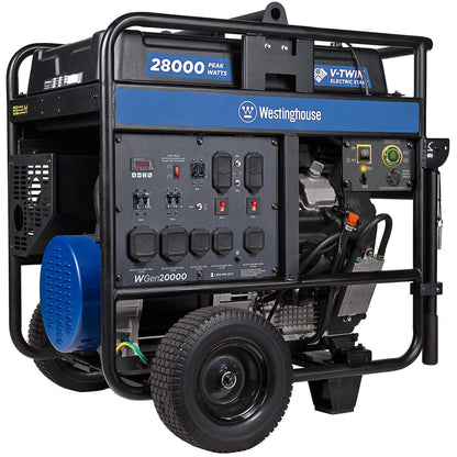 Westinghouse 28000 Peak Watt Tri-Fuel Home Backup Portable Generator, Remote Electric Start, Transfer Switch Ready, Gas, Propane, and Natural Gas Powered