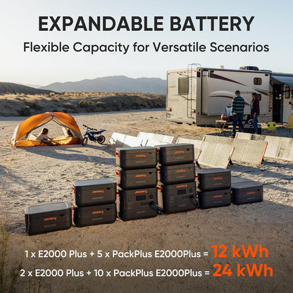 Jackery Explorer 2000 Plus Portable Power Station, 2042Wh, 3000W AC Output