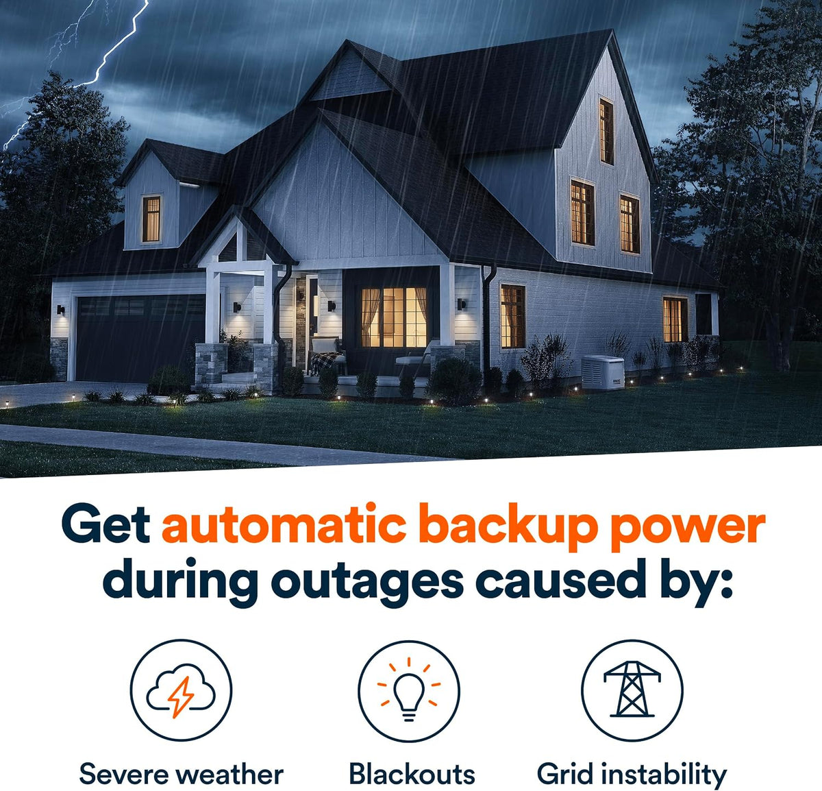 Generac 18kW Whole Home Generator, Cellular Capability
